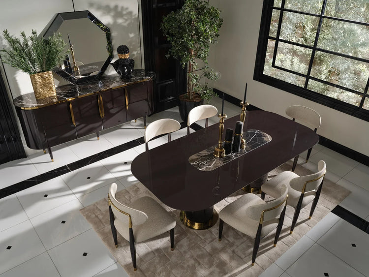 Dining Room Table with 6 Chairs – Luxe Life Furniture Dining Room Table with 6 Chairs – Luxe Life Furniture