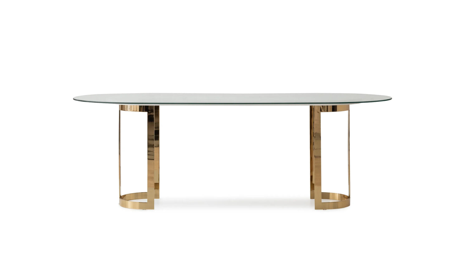 Luxury Parma Glass Top Dining Table – Luxe Life Furniture