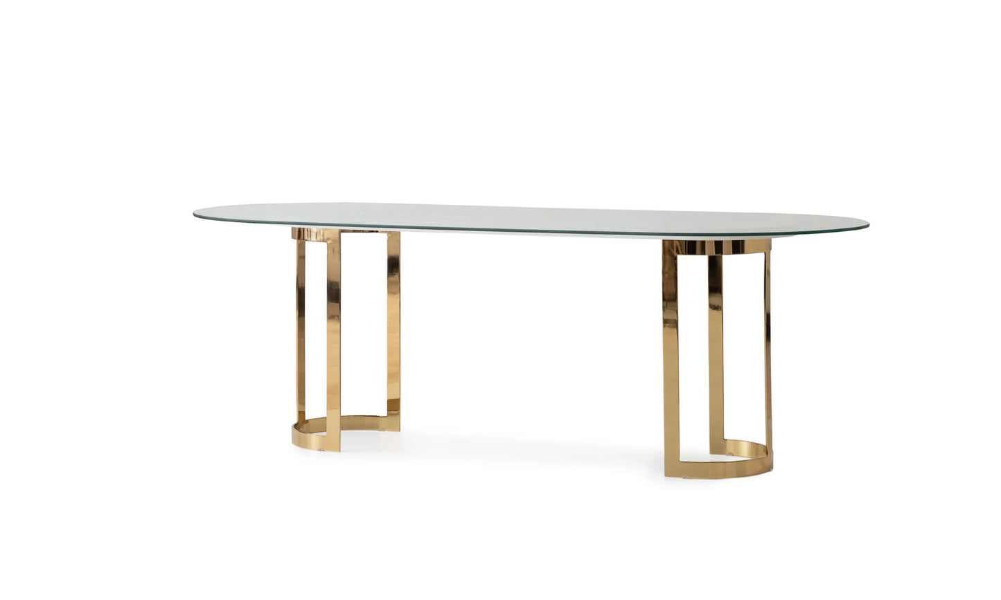Luxury Parma Glass Top Dining Table – Luxe Life Furniture