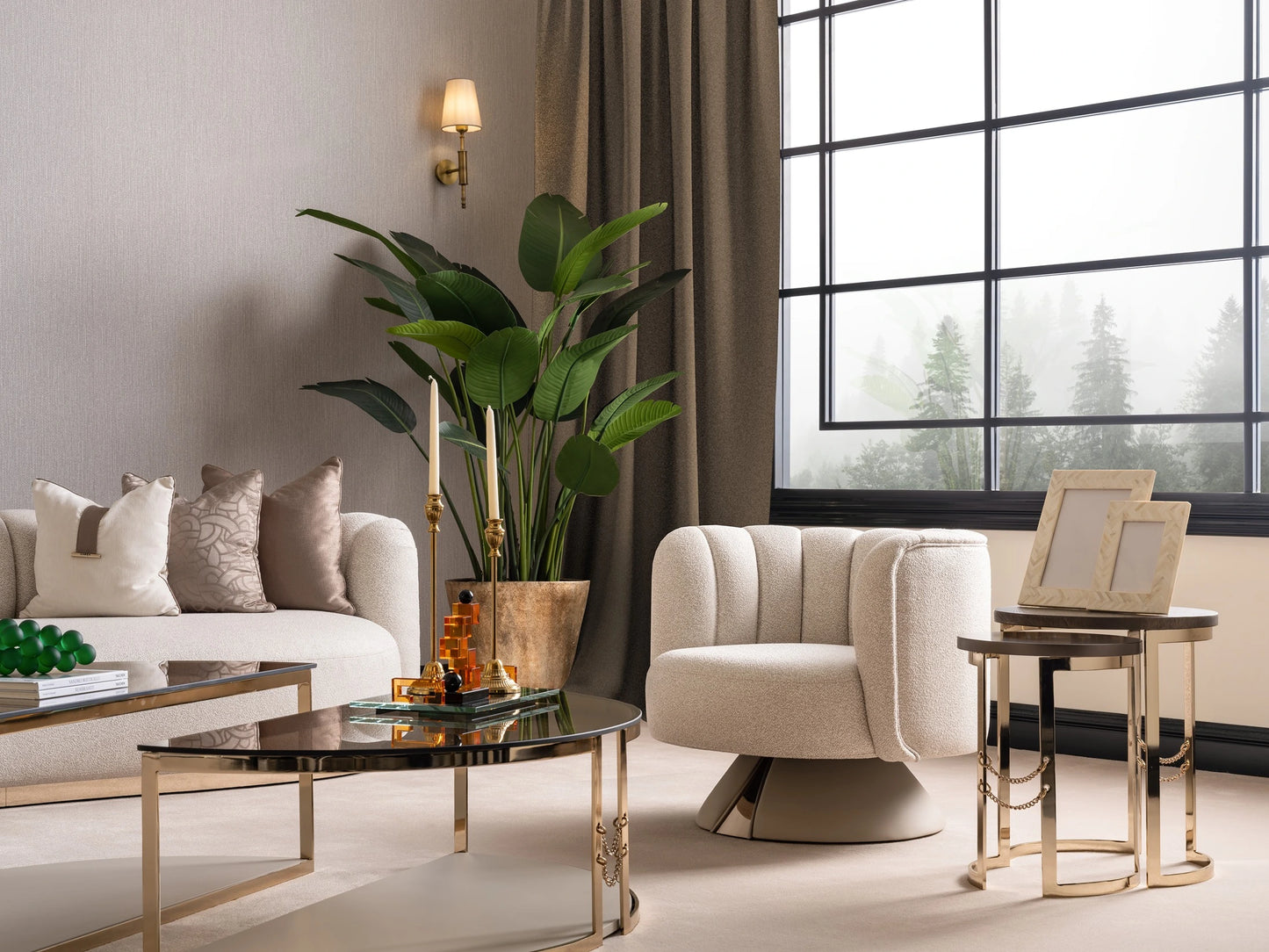 Calista Sofa Set – Armchair plus side table