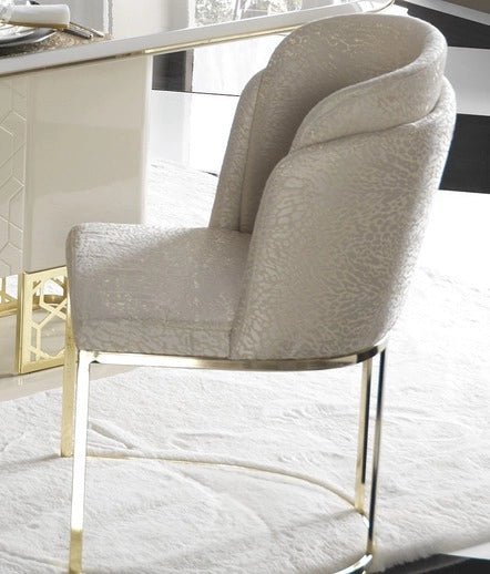 Flamingo Luxury Dining Set : Cream - Elegant Dining Chair | Luxe Life Furniture