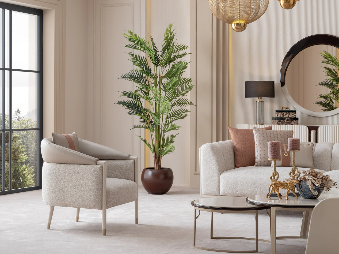 Florance Sofa Set: Elegant Beige Furniture | Luxe Life Furniture