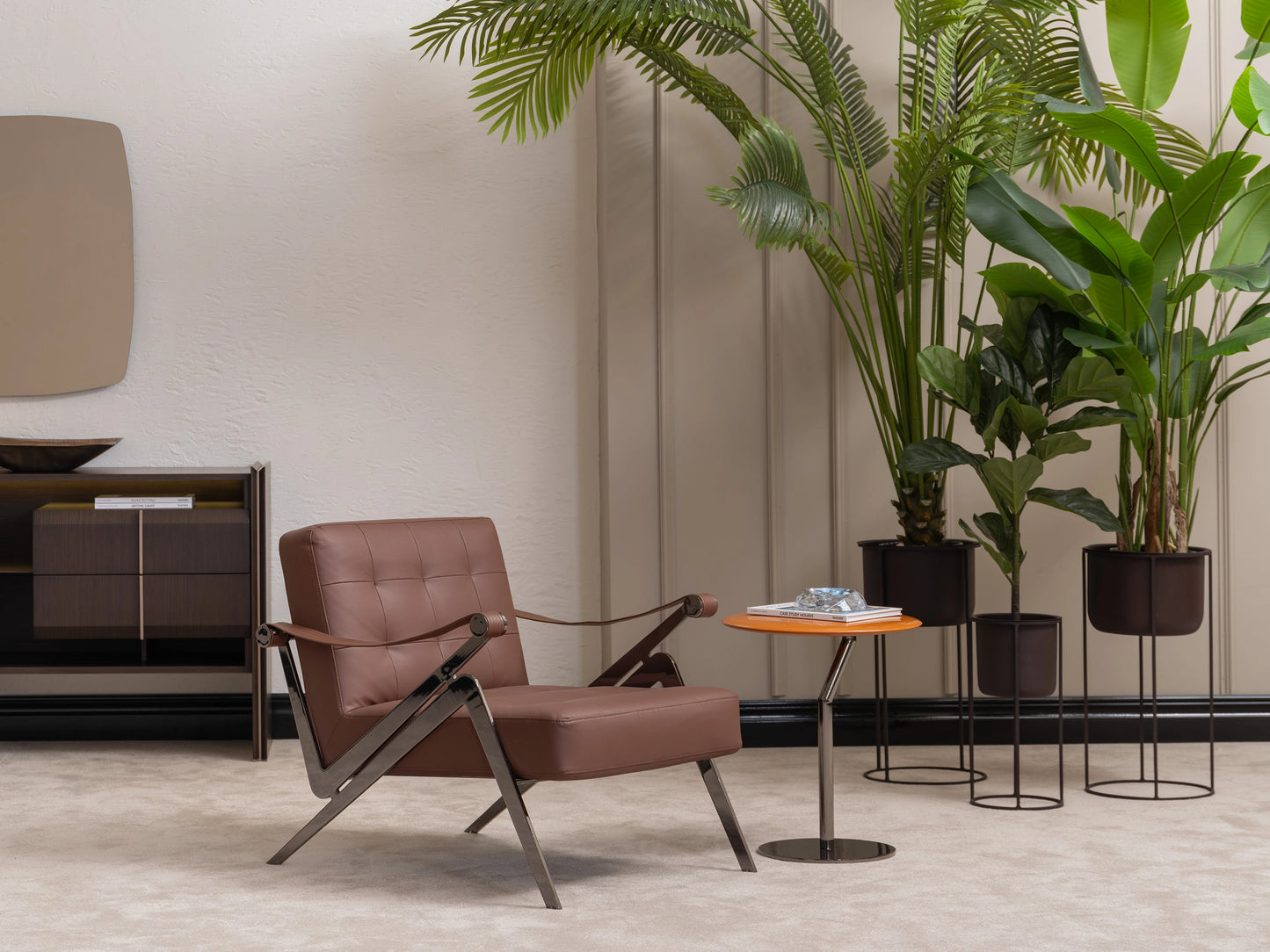 Full view of Moka Armchair showing full details