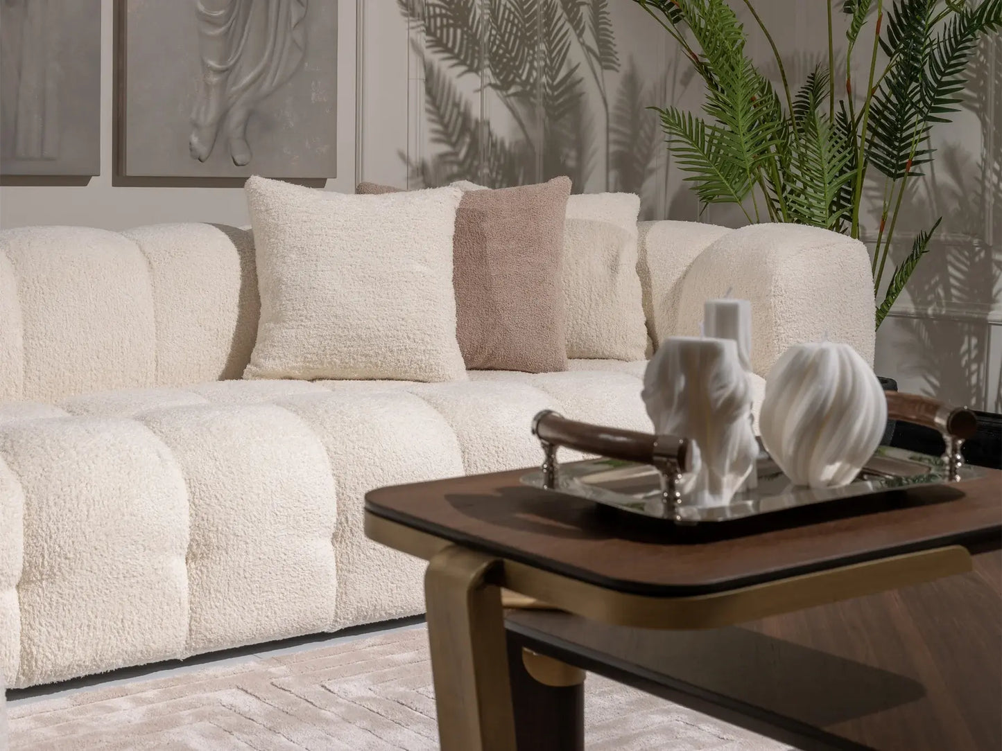 Plush Comfort & Modern Style: Puffin L-Shape Sofa