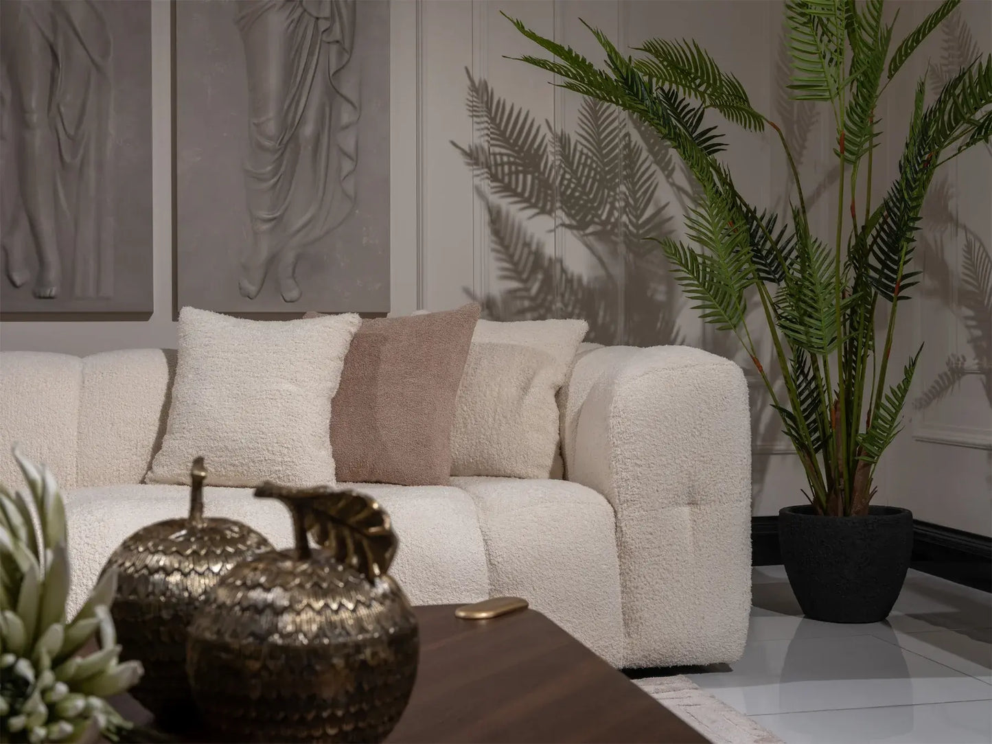 Plush Comfort & Modern Style: Puffin L-Shape Sofa