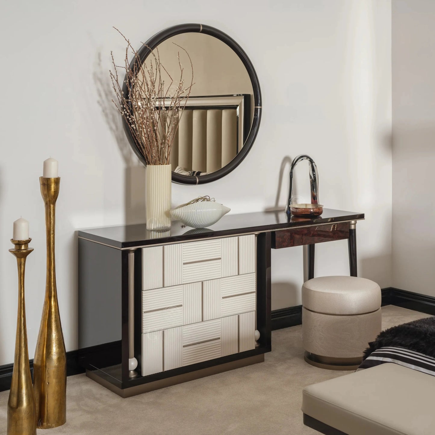 Senato Dining Set - console table with mirror items