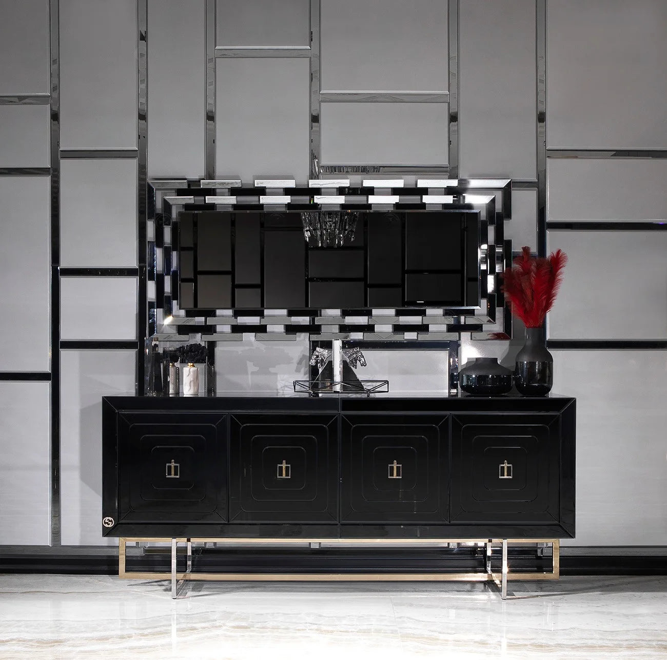Belgrad sideboard in black wood finish
