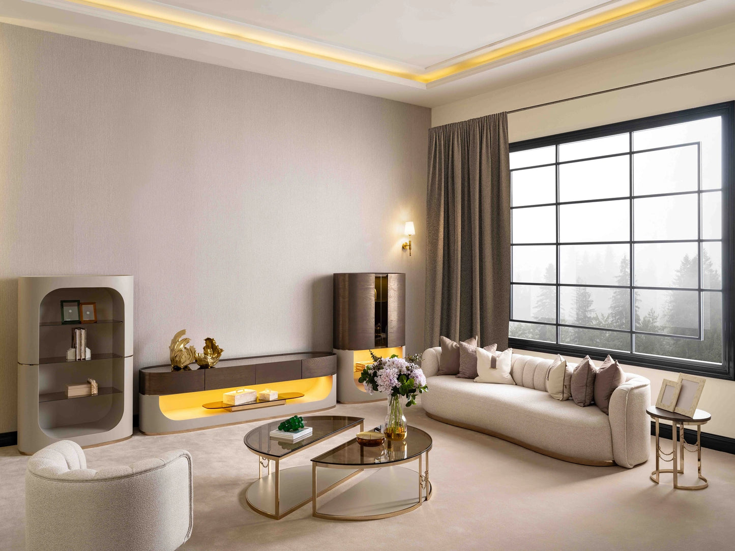 Comfortable family seating with Calista sofa set and armchair