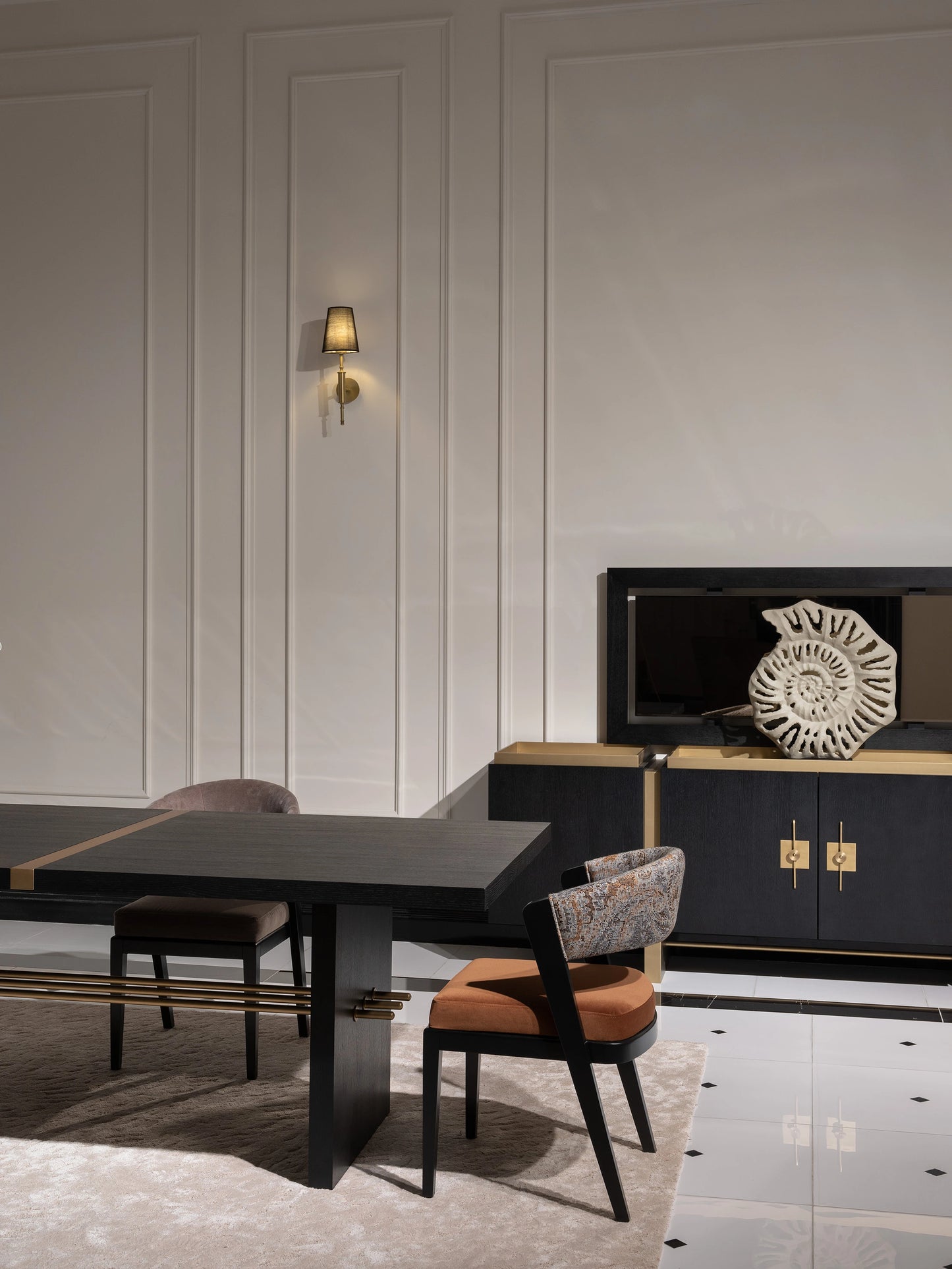 Tabletop detail showing premium wood grain