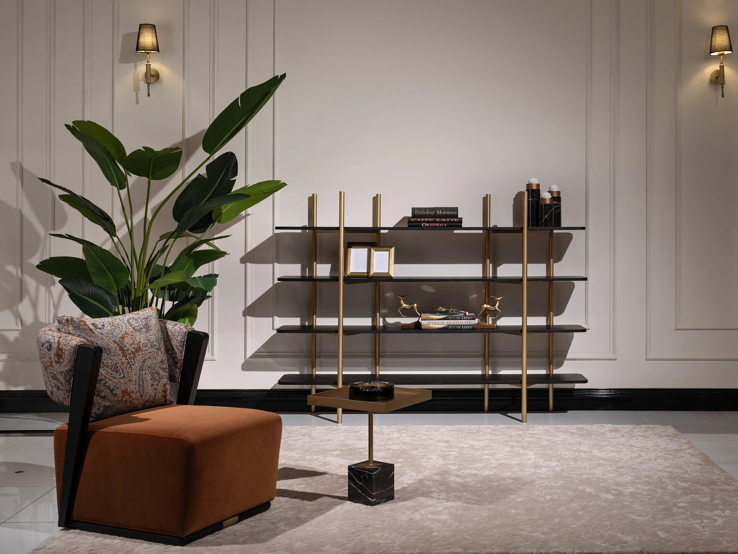 Floating wall shelf with minimalist design
