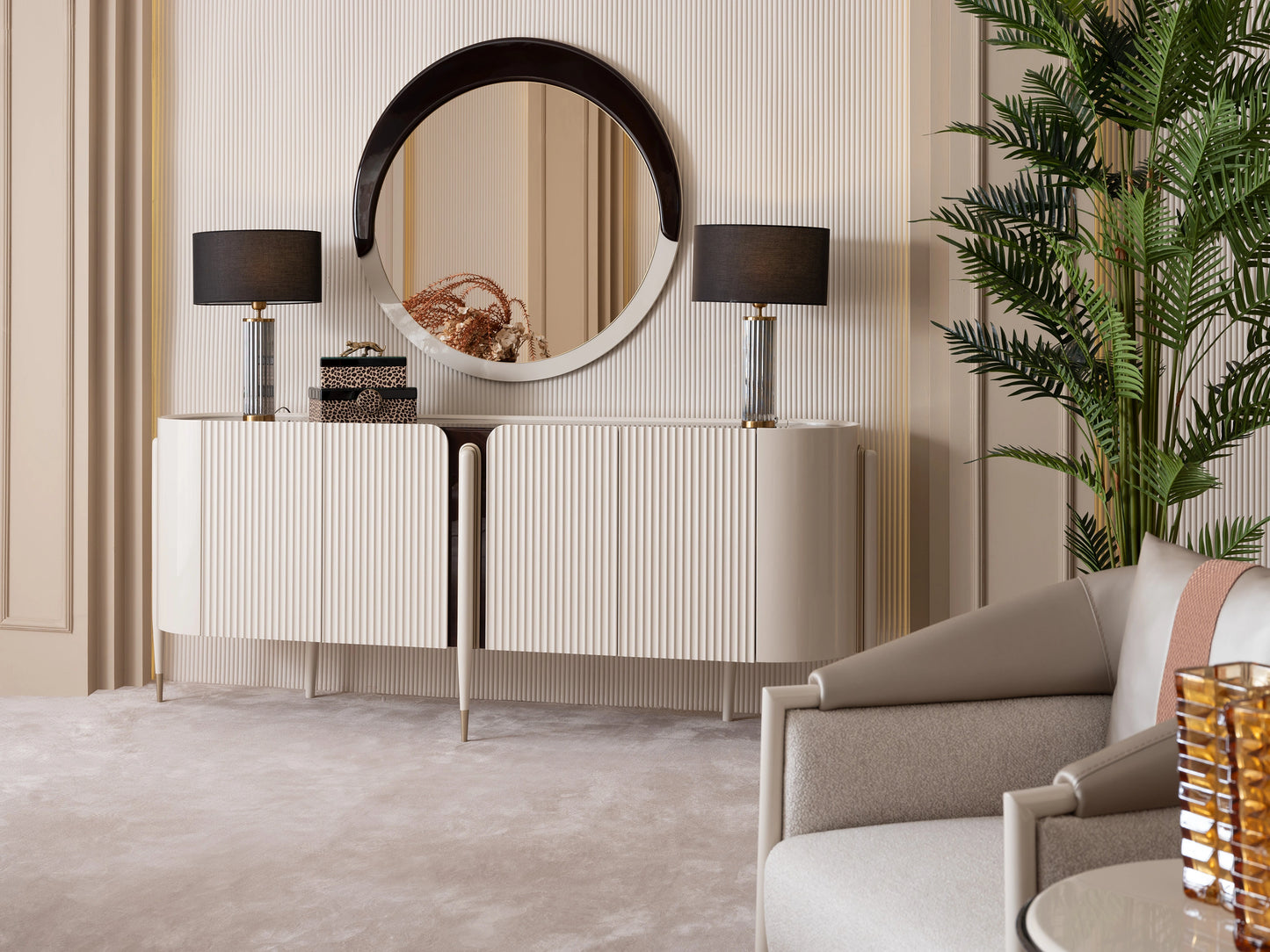 Florence dining set – the sideboard item with mirror