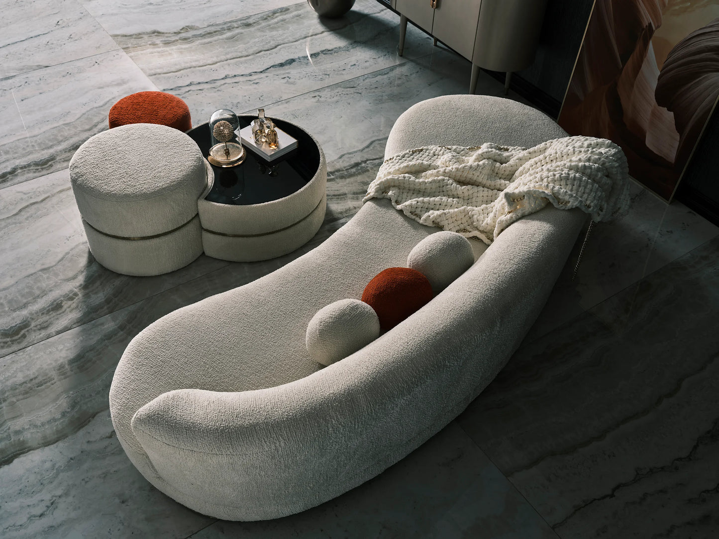Laila Curved Sofa Set: Luxe Life Furniture