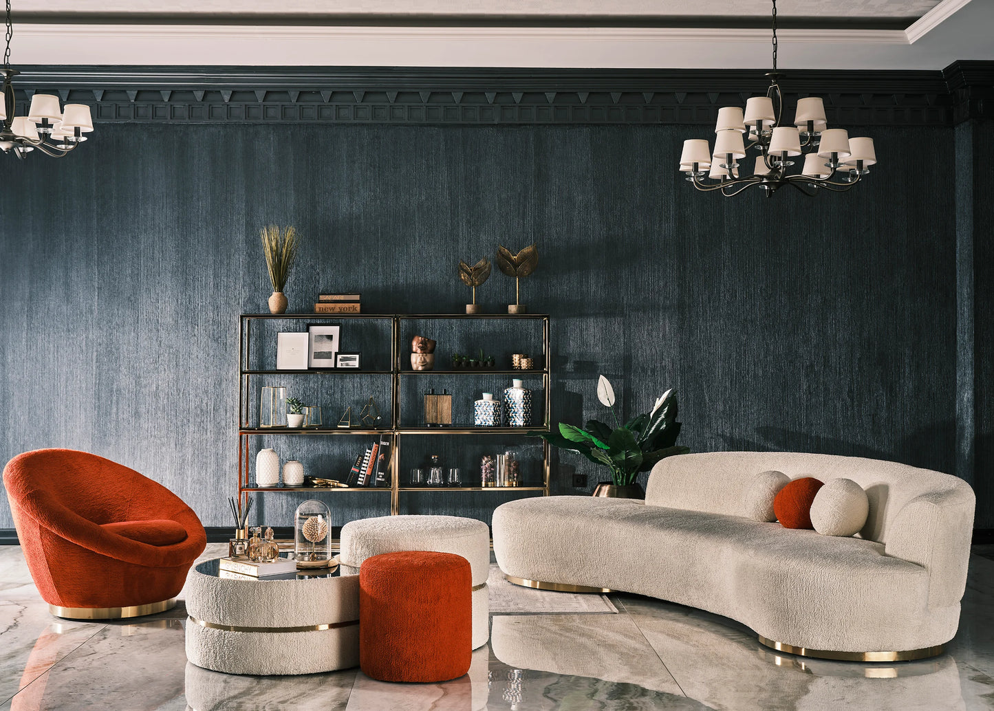 Laila Curved Sofa Set: Luxe Life Furniture