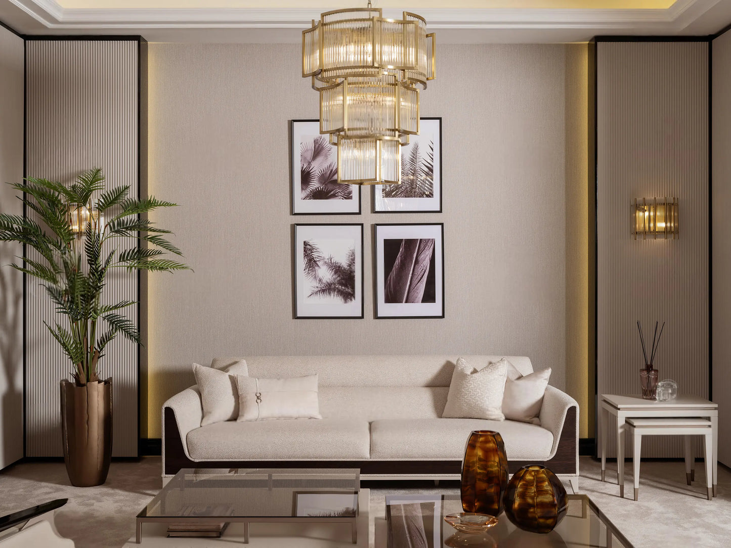 Galante Nesting Table set, part of the Galante Dining Set, nested tables. Luxe Life Furniture.