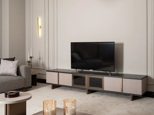 Roma TV Stand: Modern with Ample Storage Roma TV Stand: Modern with Ample Storage