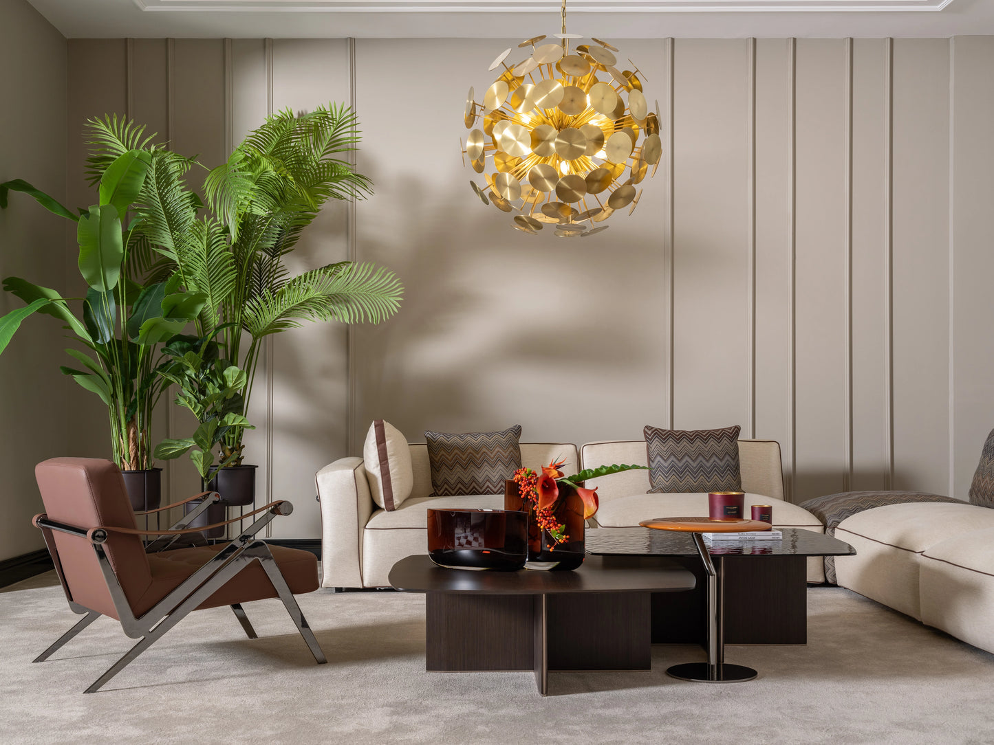 half view of the Moka sofa including full view from back for the armchair