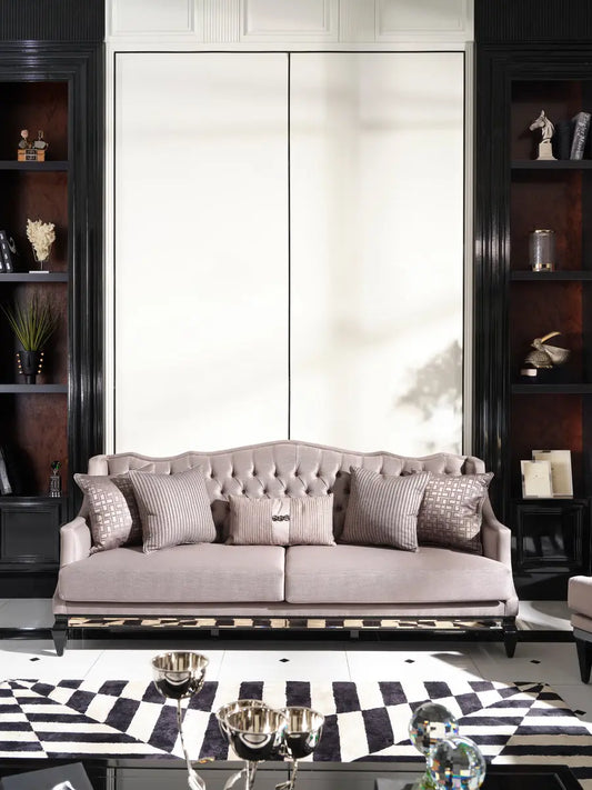 Complete Havana Sofa Set, featuring a 3-seater sofa, a 4-seater sofa, and a coffee table arranged in a stylish living room. Luxe Life Furniture. Complete Havana Sofa Set, featuring a 3-seater sofa, a 4-seater sofa, and a coffee table arranged in a stylish living room. Luxe Life Furniture.