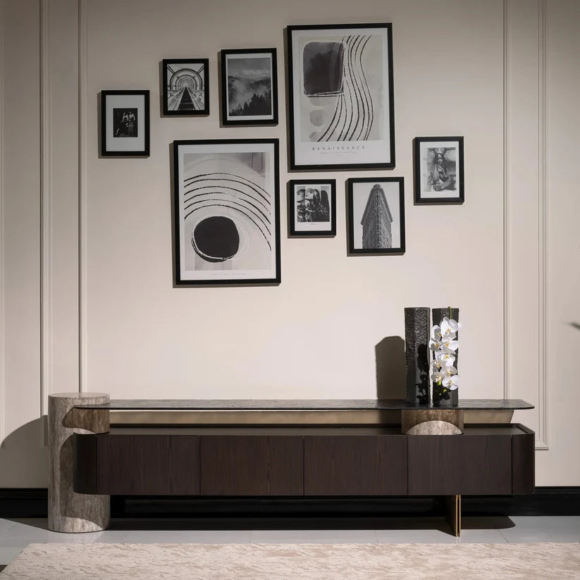 Marmo TV Stand with Drawers & Storage – Luxe Life Furniture