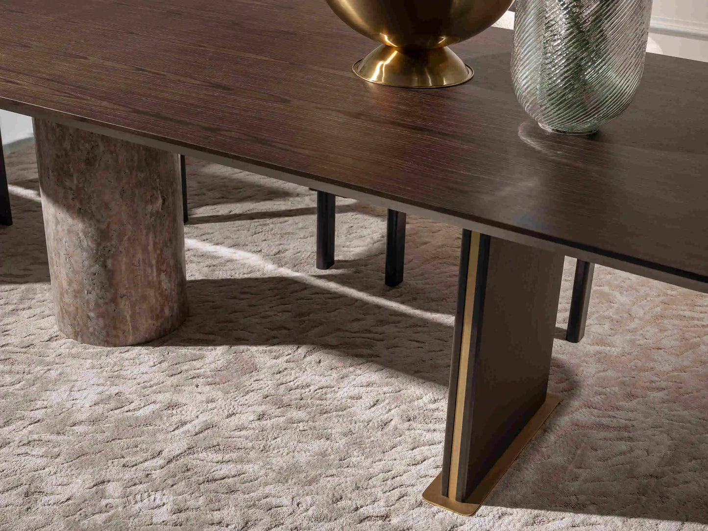 Marmo Dining Table: Modern Wood Table for Warm & Inviting Dining (220x103cm) pen_spark