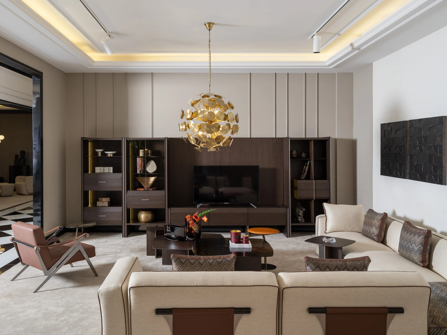 Spacious modular Moka sofa for family living room