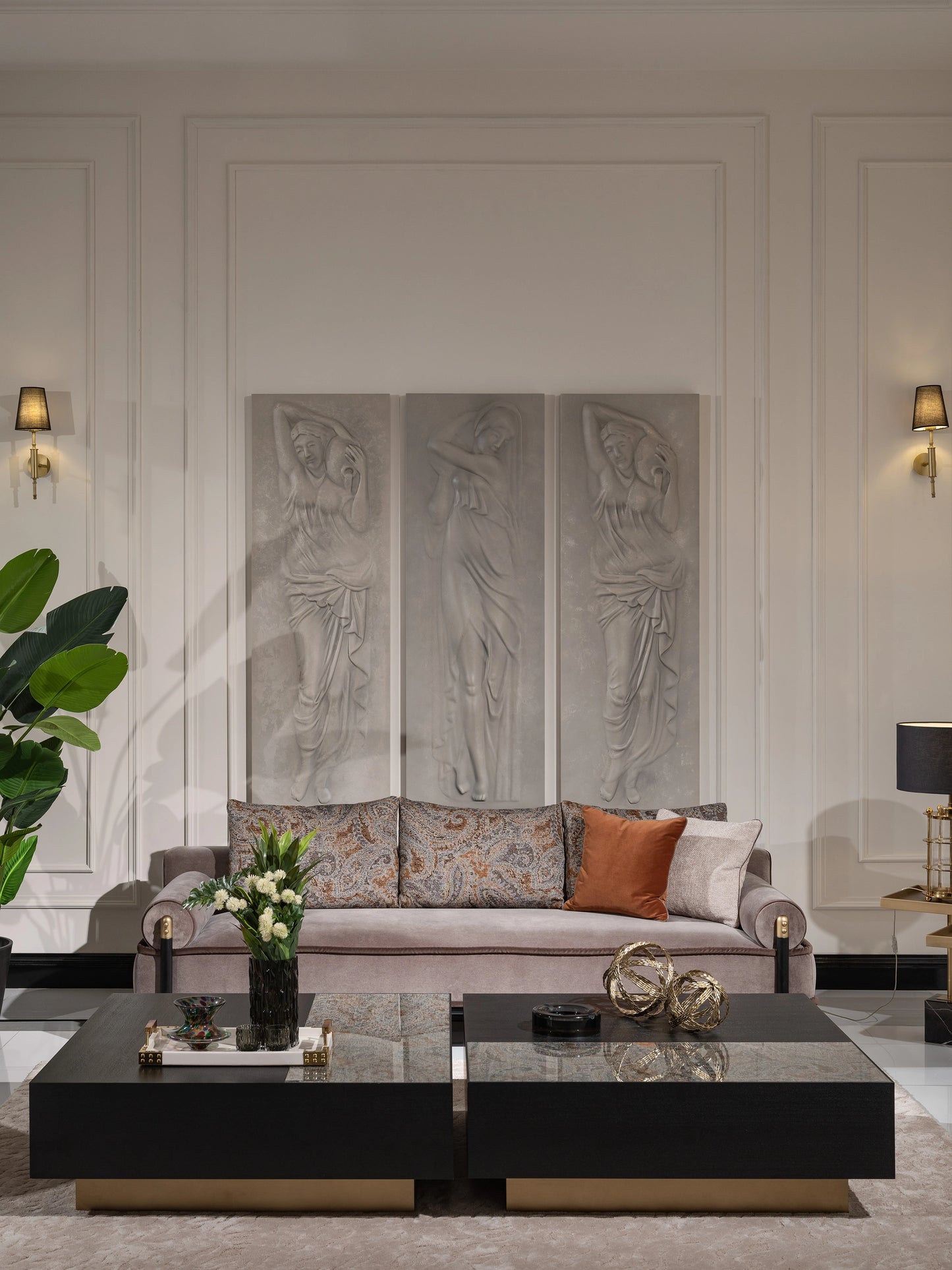 Contemporary Pietra coffee table with square shape