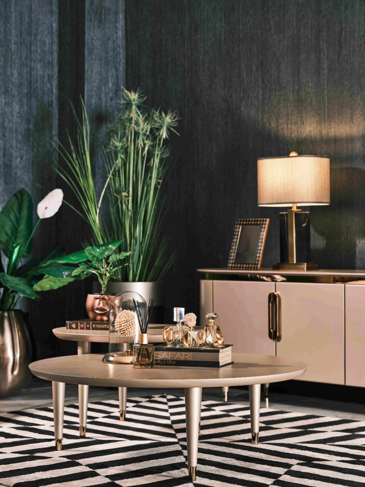 Porto coffee table set, large and small. Part of the Porto Dining Set. Luxe Life Furniture.