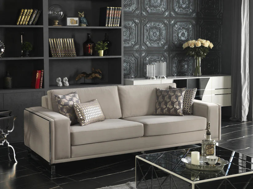 Close-up of Uluda sofa upholstery stitching