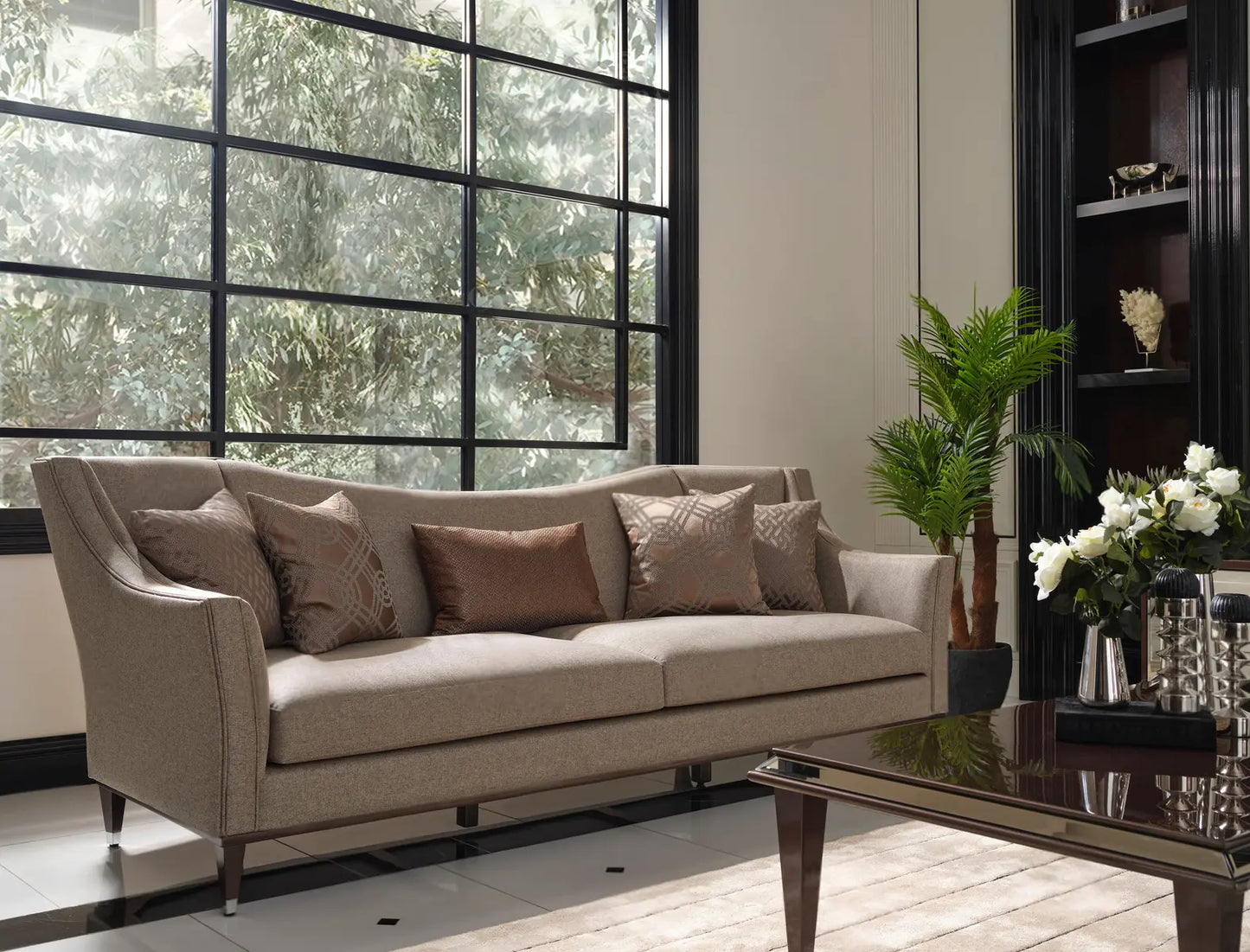 Partial view of coffee table with Varna 4 seater sofa.