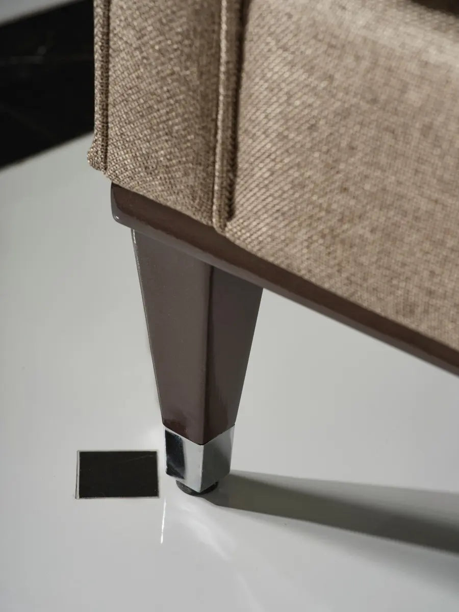 Close-up of the leg on the Varna 4 seater sofa.