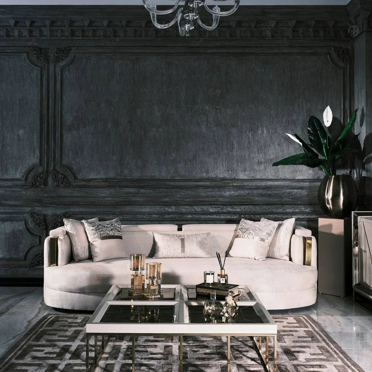 Como 4 Seater Sofa Curved