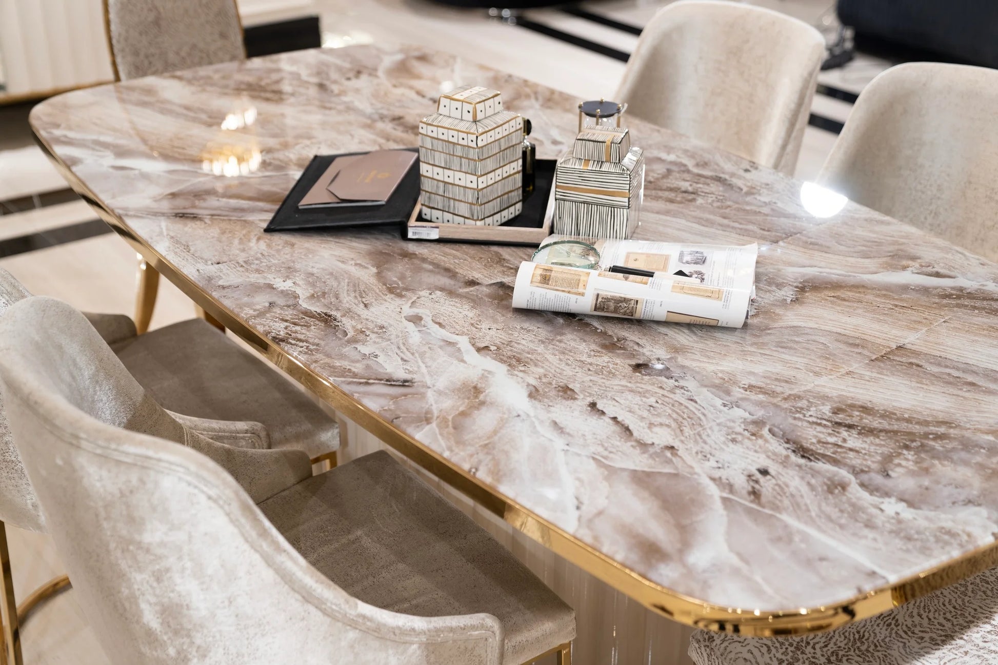 Elegant and Functional Luna Dining Table:Luxe Life Furniture