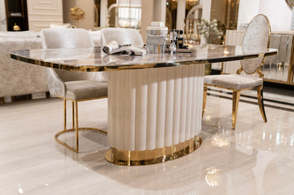 Elegant and Functional Luna Dining Table:Luxe Life Furniture