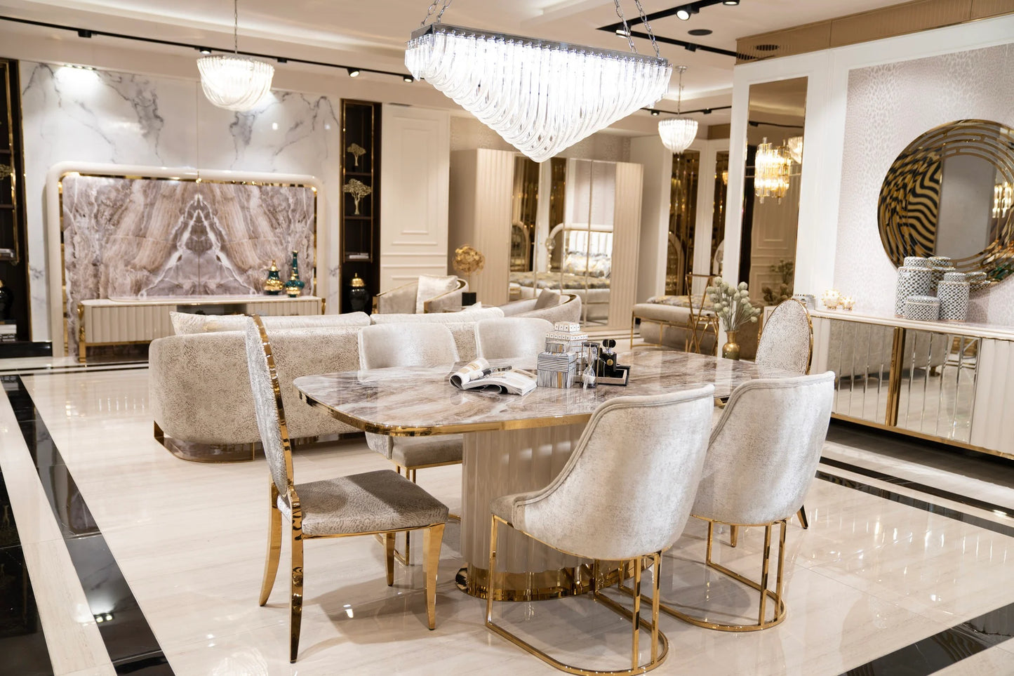 Elegant and Functional Luna Dining Table:Luxe Life Furniture