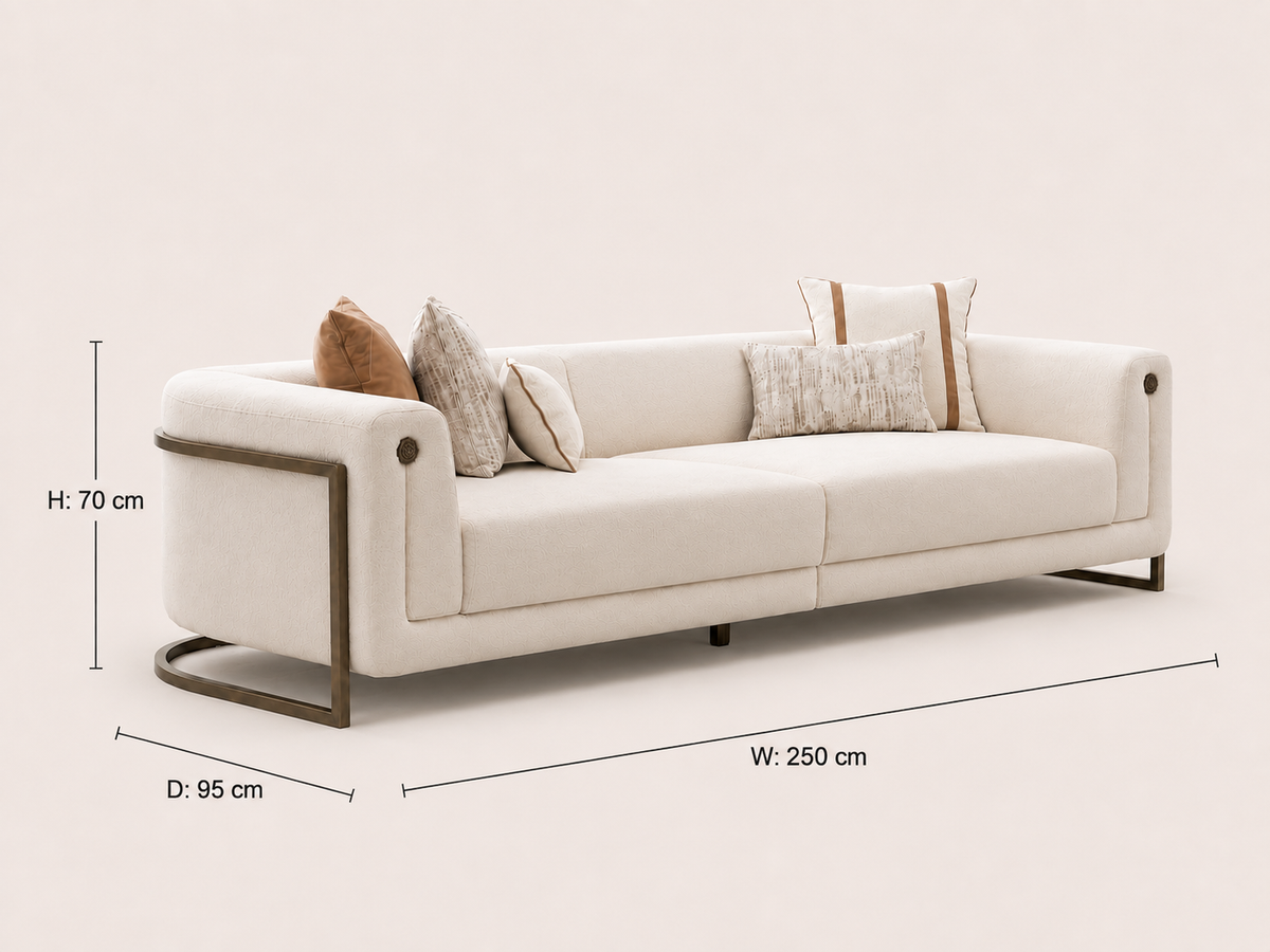 Mocha 3 Seater Sofa