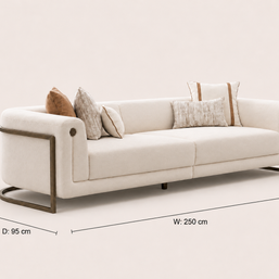 Mocha 3 Seater Sofa