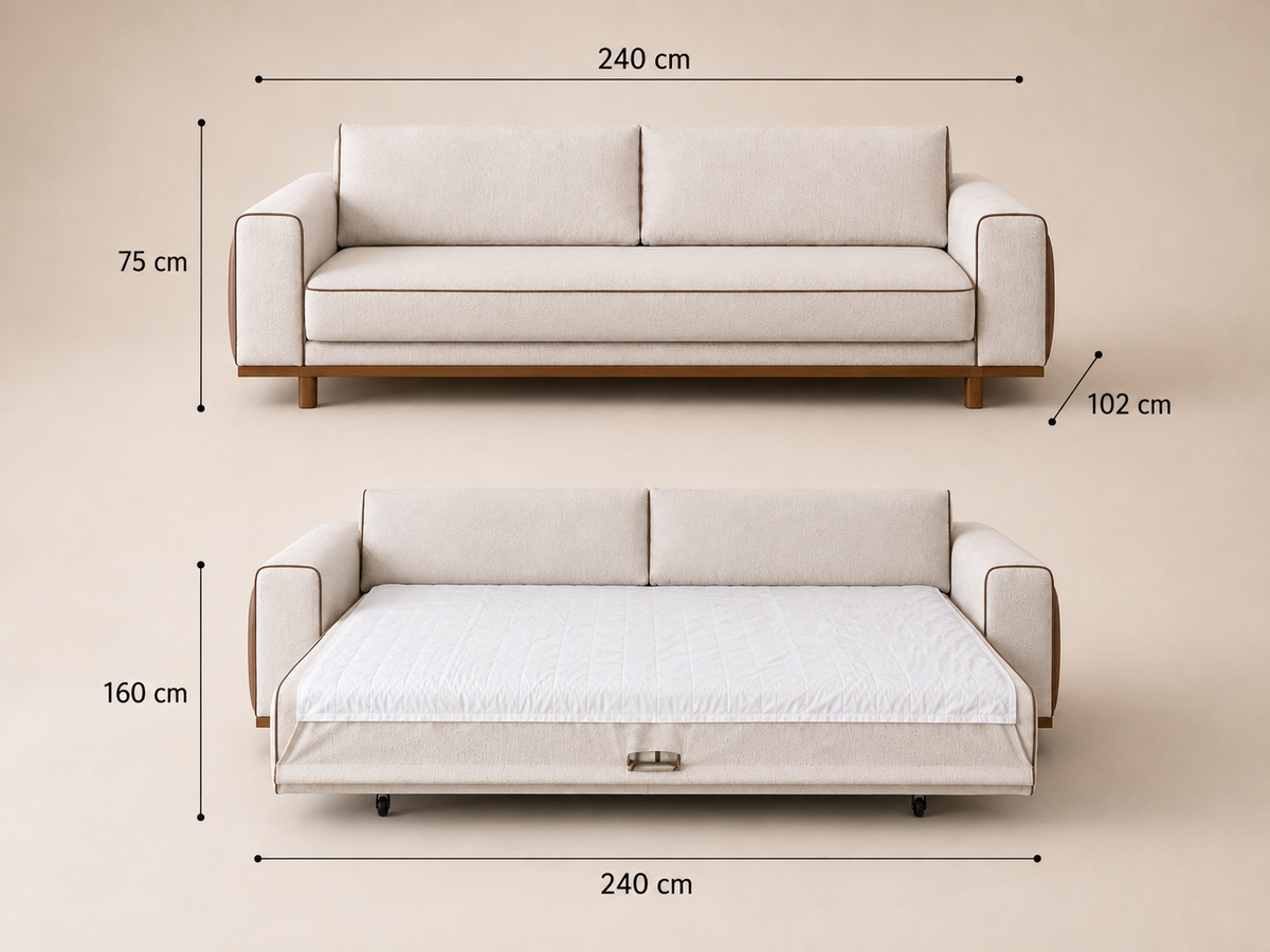 Cassa 3 Seater Sofa Bed