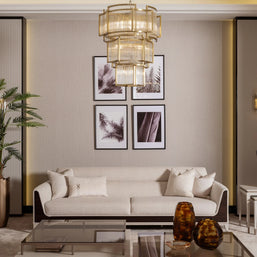 4 Seater nesting table, parts of the Galante Sofa Set, in a living room setting