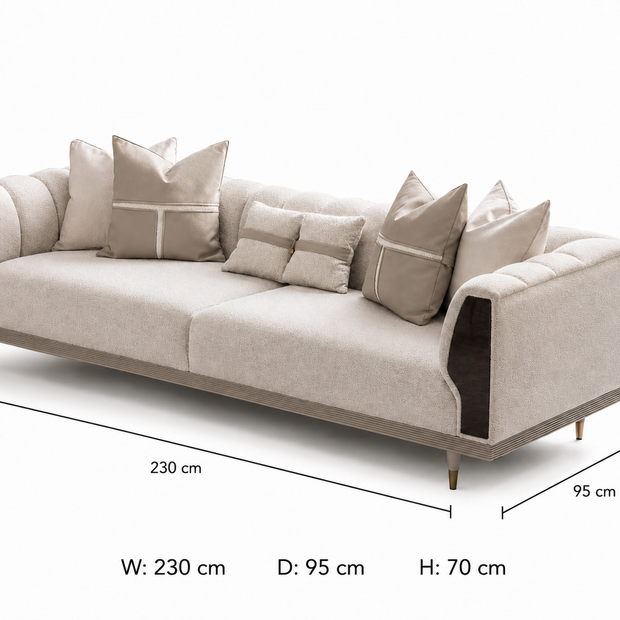 Ecrue 3 Seater Sofa