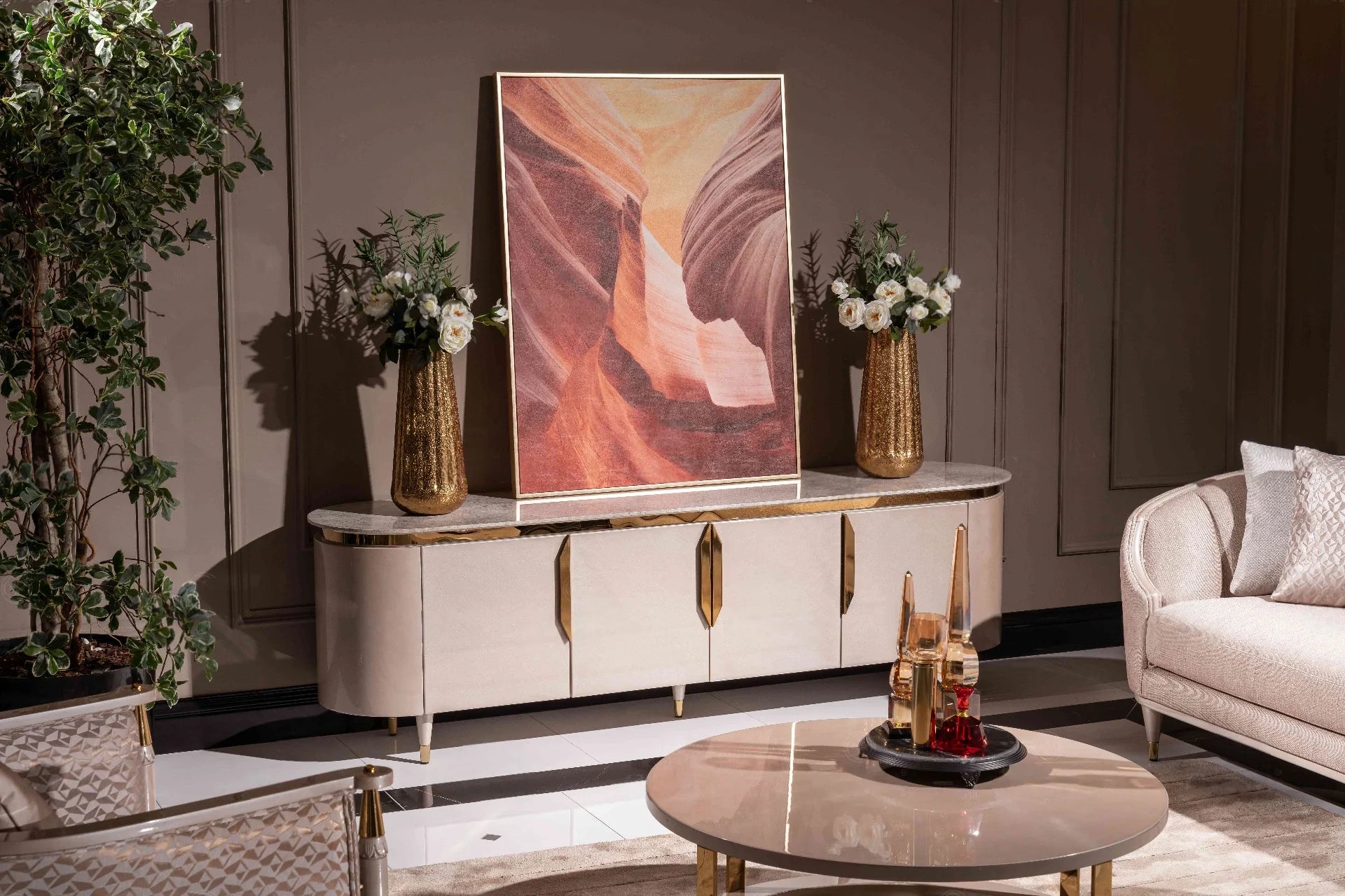 Braga TV Stand with Enclosed Storage – Luxe Life Furniture