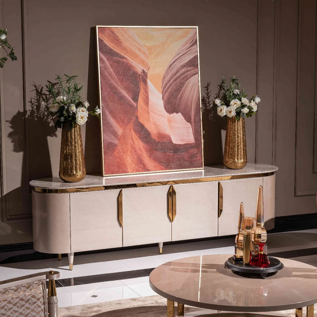 Braga TV Stand with Enclosed Storage – Luxe Life Furniture