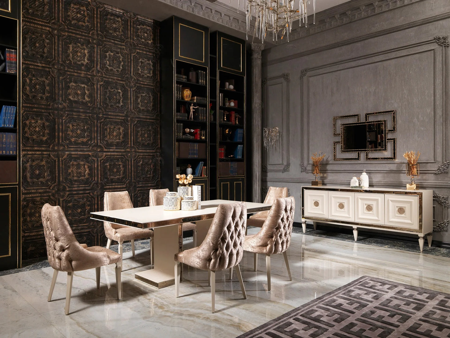 Carmen Dining Set:Luxe Life Furniture