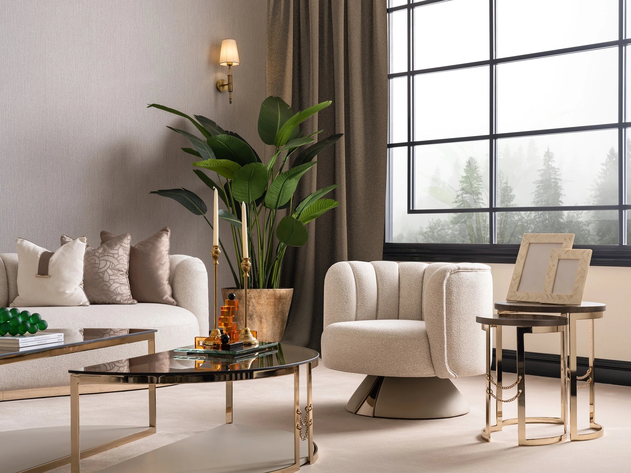 Calista Sofa Set – Armchair plus side table 
