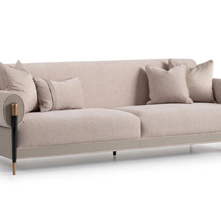 Casto Leather Sofa: Spacious Luxury