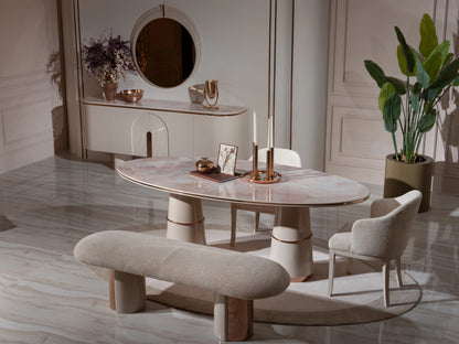 Aura Dining Set:Luxe Life Furniture