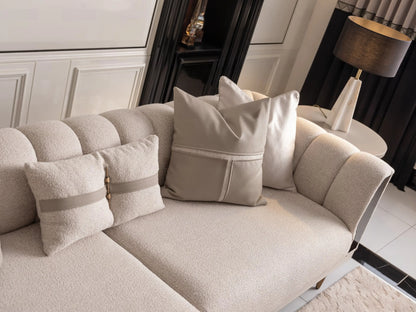 Ecrue Living Room Couch Set, Focusing on inside part | Luxe Life Furniture