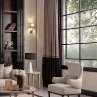 Ecrue Living Room armchair with side table | Luxe Life Furniture