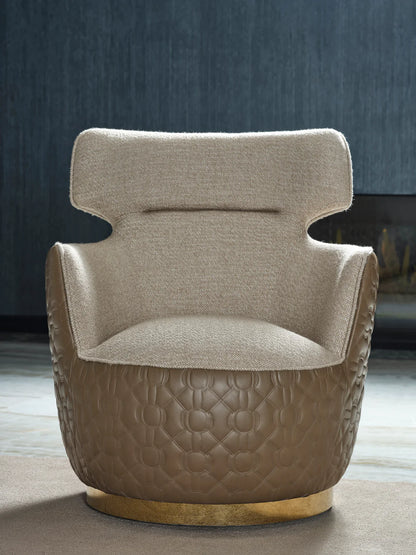 Edra Armchair: Luxe Comfort (Leather-Feel Fabric)