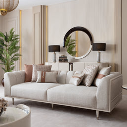 Florance Sofa Set: Elegant Beige Furniture | Luxe Life Furniture