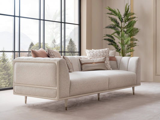 Florance Sofa Set: Elegant Beige Furniture | Luxe Life Furniture