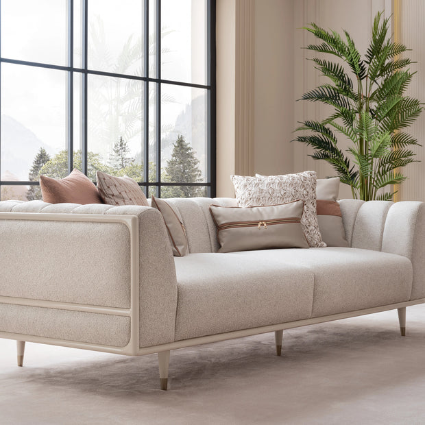Florance Sofa Set: Elegant Beige Furniture | Luxe Life Furniture